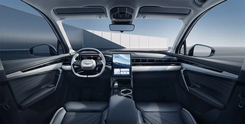Interior de Geely Starray con pantalla vertical de 13.2